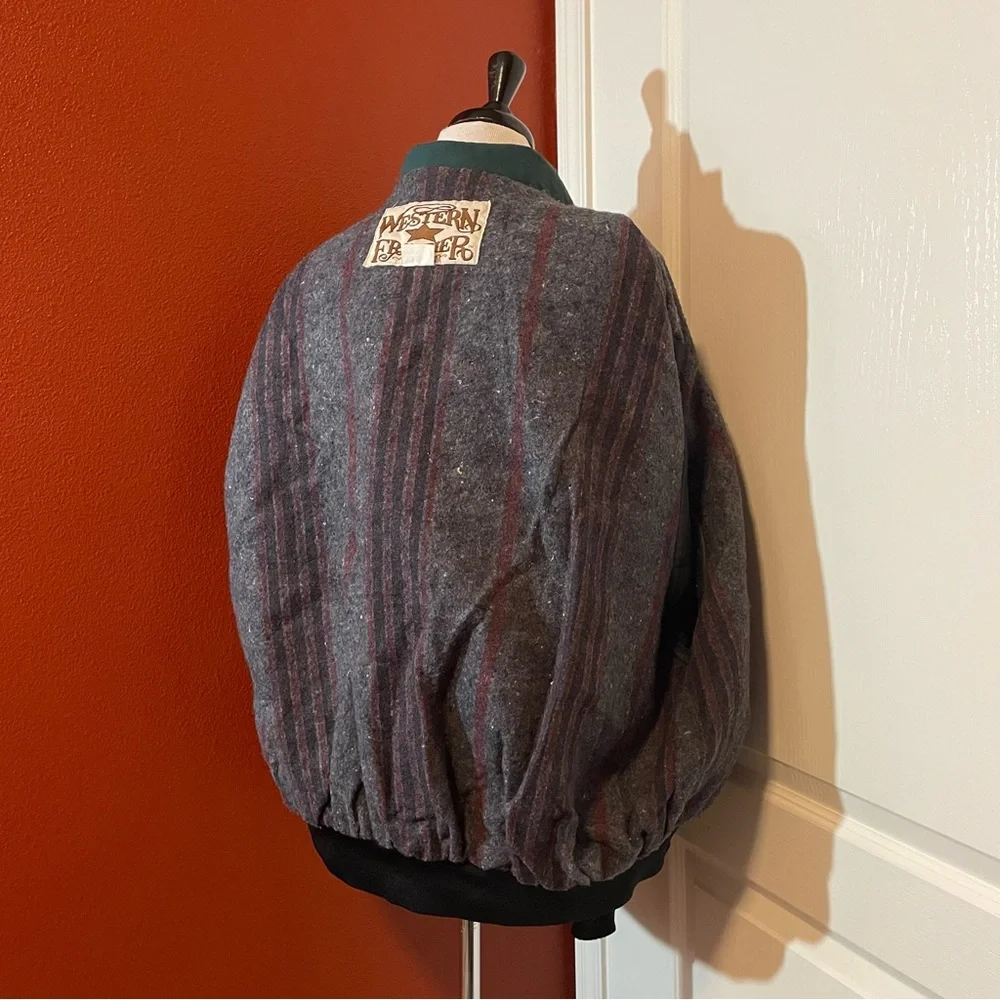 Western Frontier Men’s Vintage Aztec Blanket Lined USA Made Bomber‎ Jacket